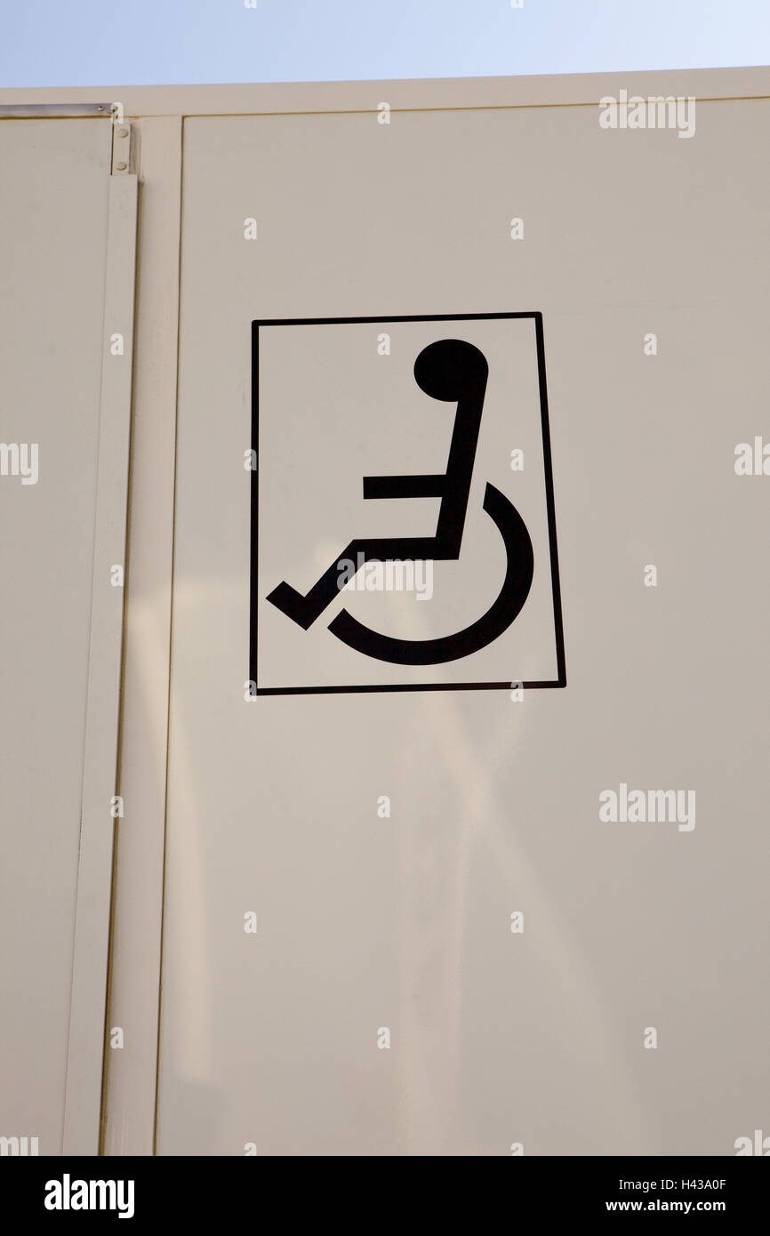 Icon, disabled toilet, Stock Photo