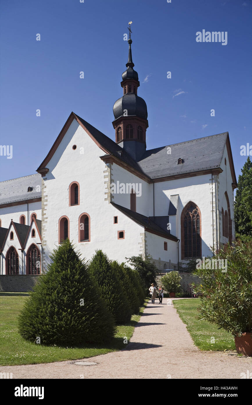 Germany, Hessen, the Rhinegau, cloister, boar's brook, basilica, Europe, Central, Europe, Rhine Valley, Middle Rhine valley, place of interest, destination, culture, church, sacred construction, minster, church, Christianity, faith, religion, Cistercian m Stock Photo