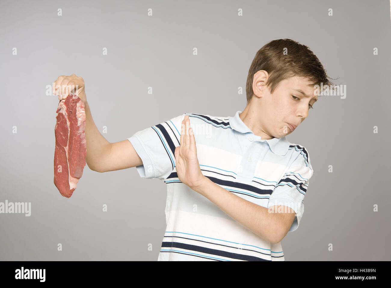 Teenagers, boy, hand, hold, meat, rejection, portrait, person, child