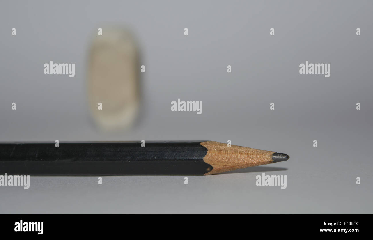 Pen and eraser Stock Photo Alamy