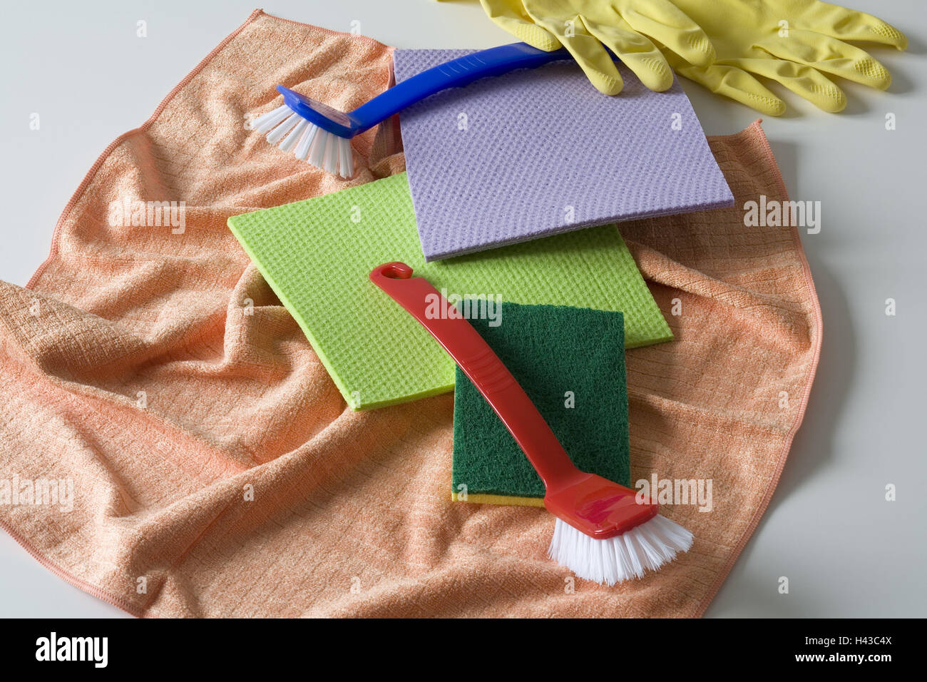 Cleaning implements, different ones, Stock Photo