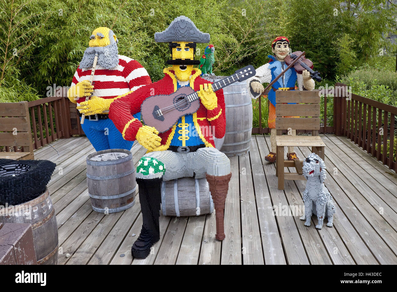 Germany, Bavaria, Swabia, castle Günz, Lego country, pirate's figures from  lego bricks Stock Photo - Alamy