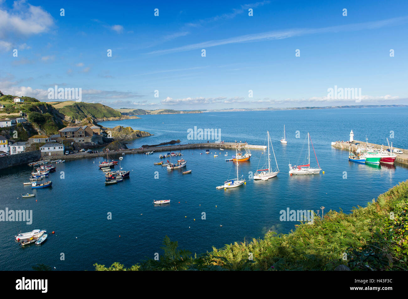 Mevagissey harbor, Cornwall, England, United Kingdom Stock Photo