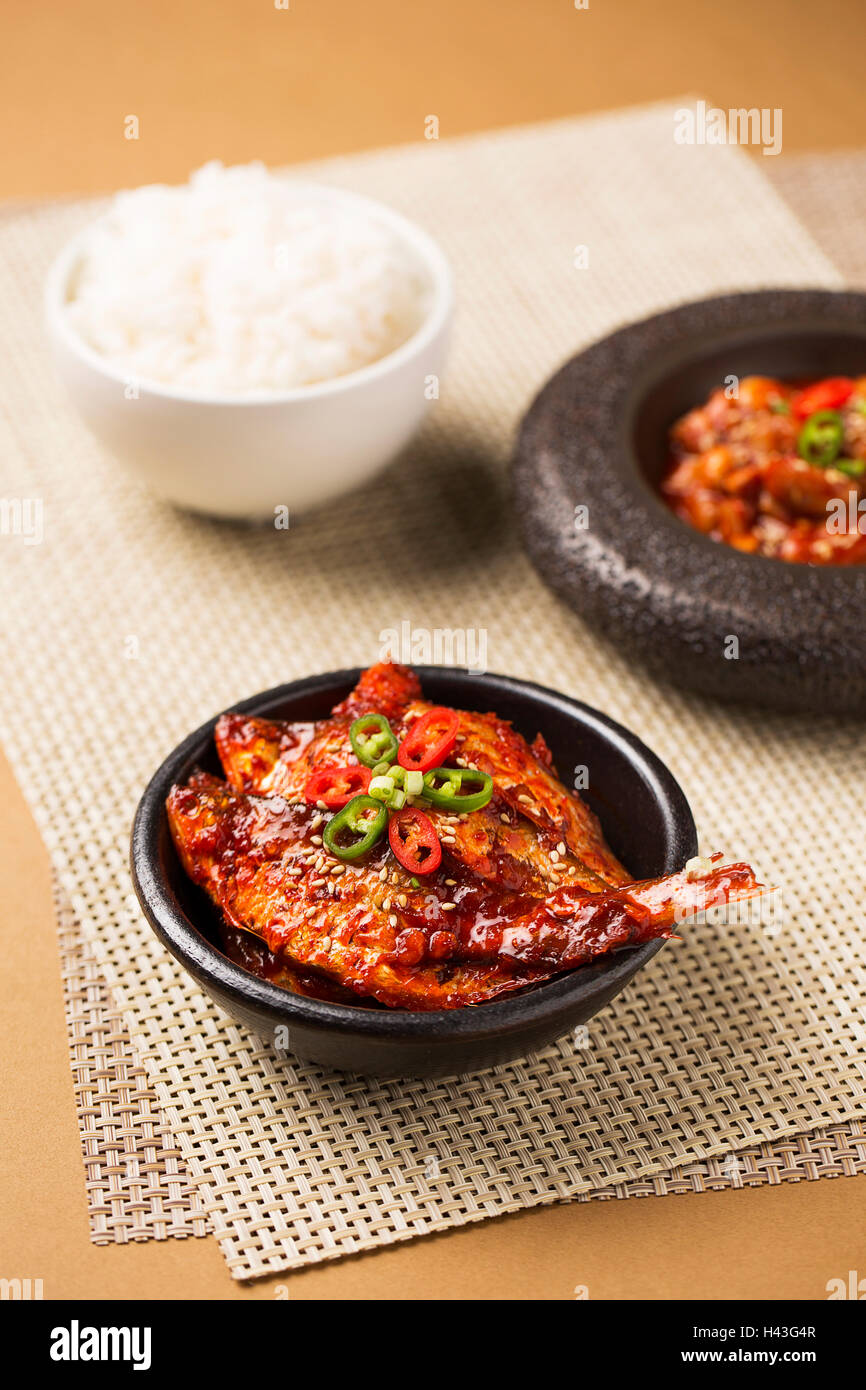 Korean Cuisine Salted Fermented Fish/Seafood Stock Photo Alamy