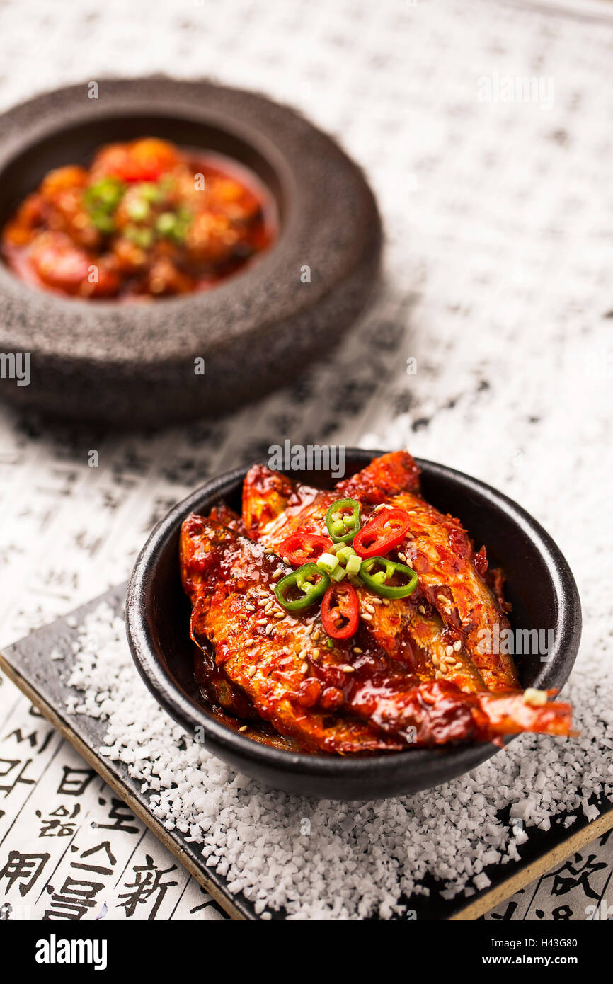Korean Cuisine Salted Fermented Fish/Seafood Stock Photo Alamy
