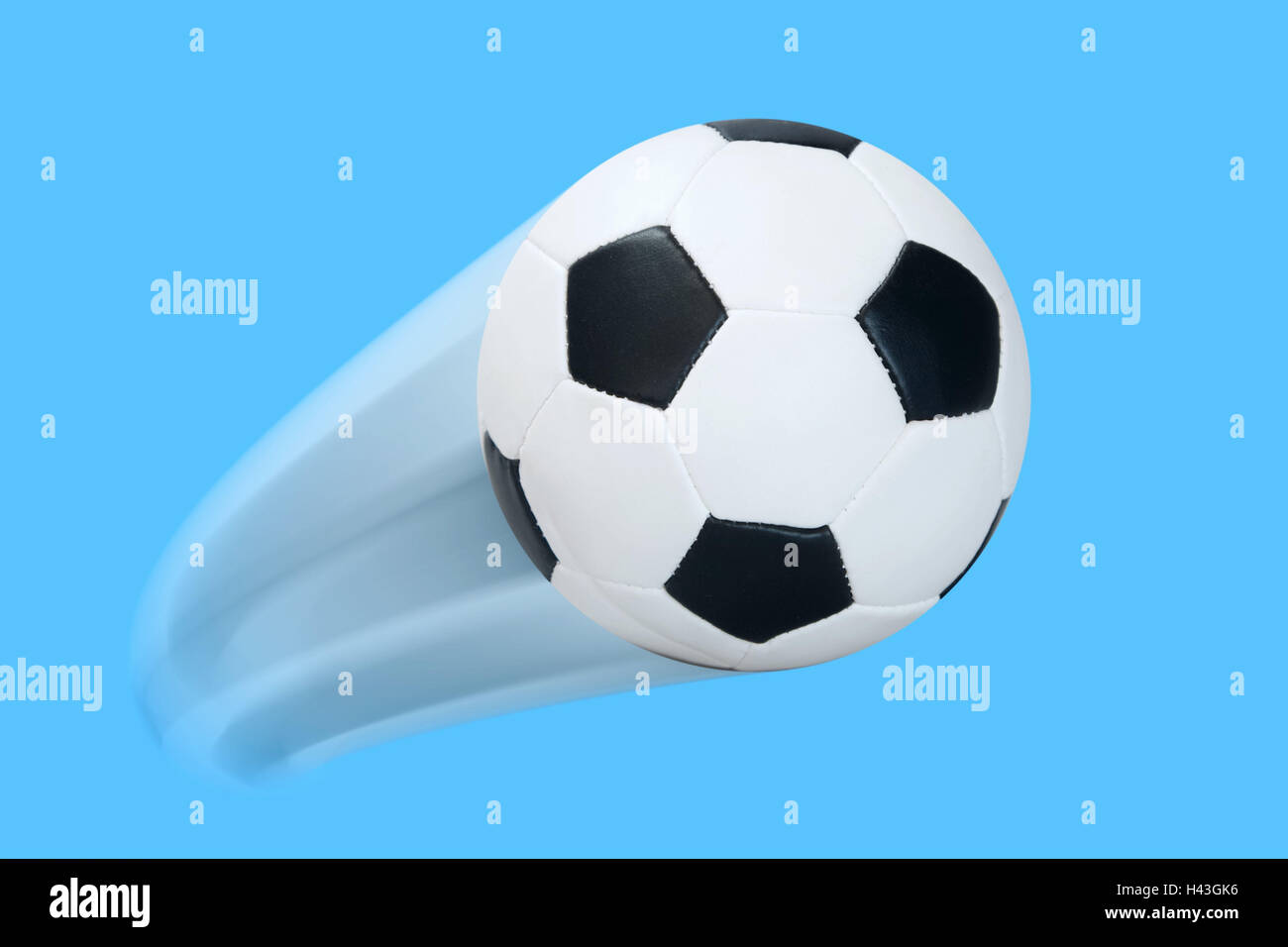 Football, ball, leather ball ball, 'fly', lively, fast, shot, icon, football match, to football matches, sport, hobby, leisure time, team sport, product photography, Stock Photo