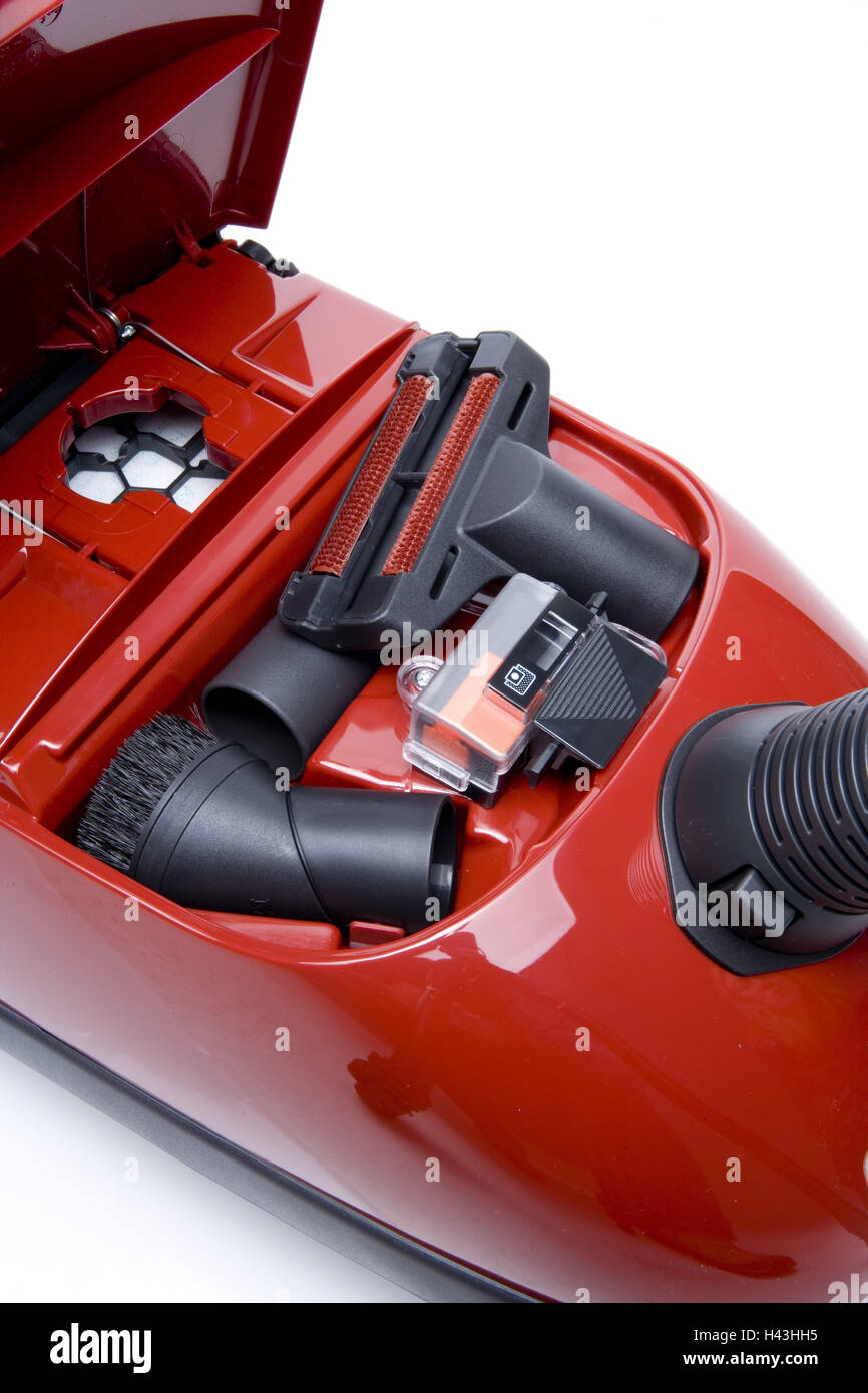 Vacuum cleaner, red, cut out, detail, accessories Stock Photo Alamy