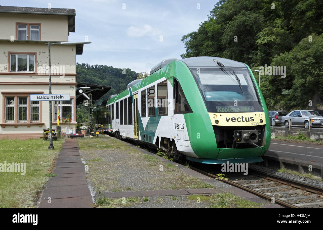 Regional trajectory, Lahntalbahn, instinct vehicle, class LINT, 'of light innovative short-distance traffic motor coaches', Stock Photo