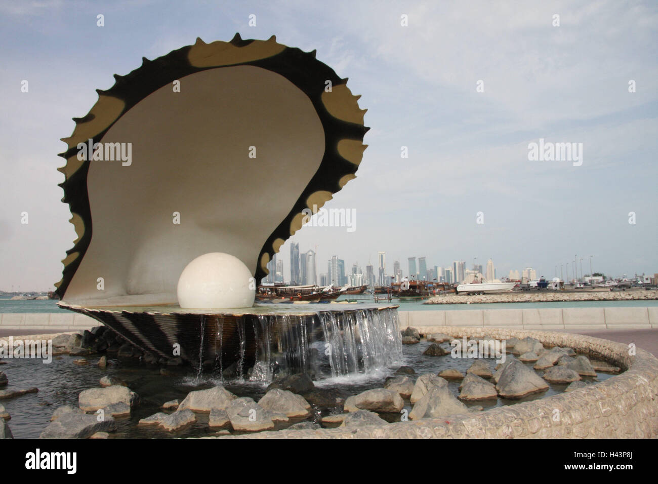 Qatar, Doha, Corniche, The Pearl Monument, well, Qatar, place of