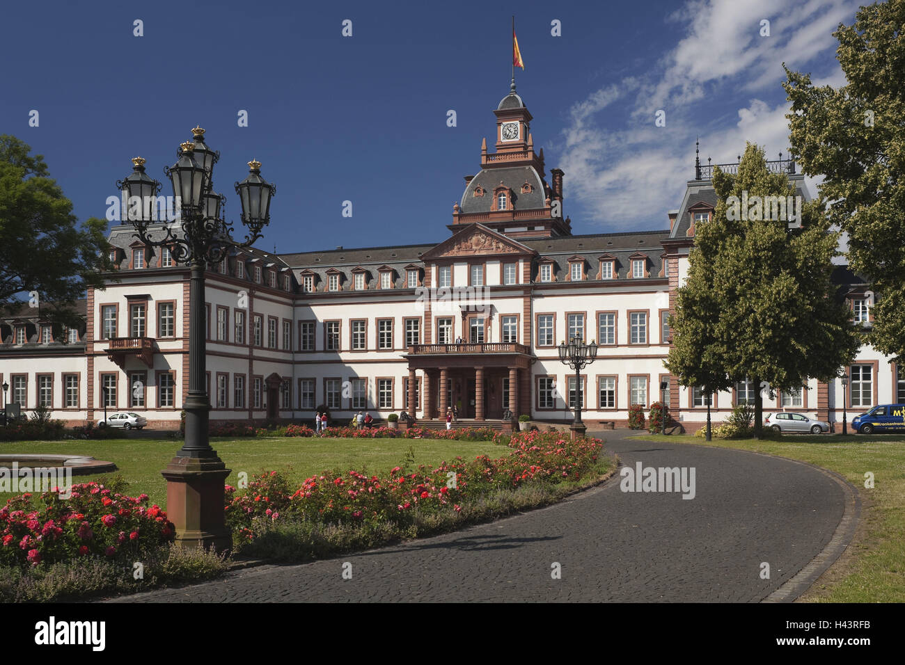Germany, Hessen, Hanau, castle Philippsruhe, town, architecture, lock, castle building, place of interest, Stock Photo