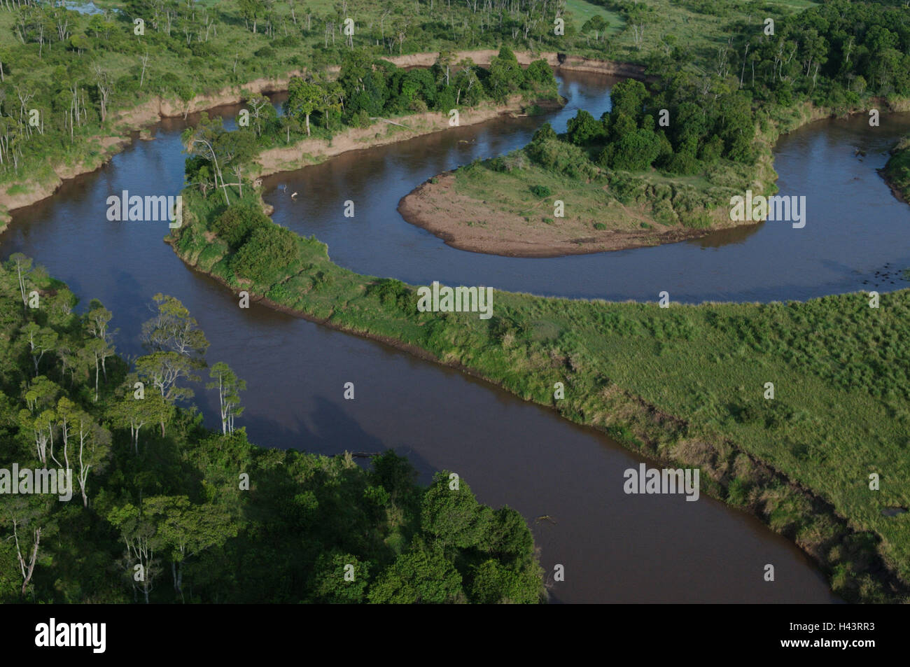 Africa, Kenya, Masai Mara, Mara Fluss, aerial shots, Stock Photo