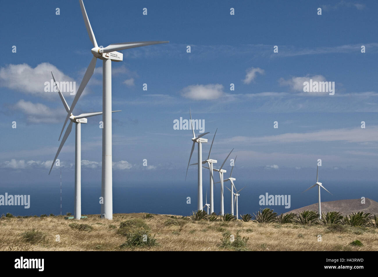 Canary, islands, Lanzarote, wind park, wind turbines, island, current