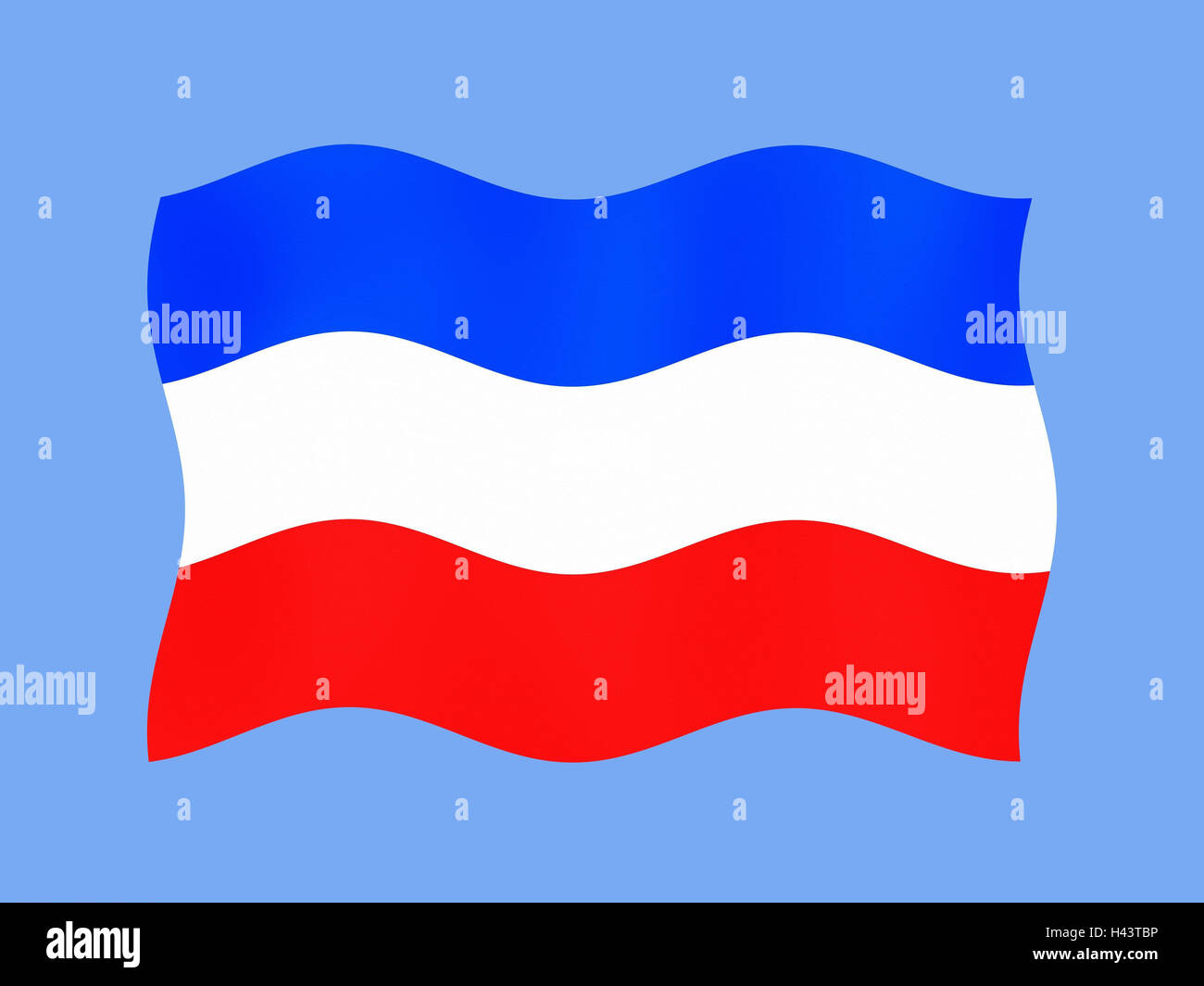 Computer graphics, national flag, Serbia, and Montenegro, flag, flag, state flag, state figure, blow, in Serbian, part states, Serbia, Montenegro, Tricolor, three-coloured, product photography, Stock Photo