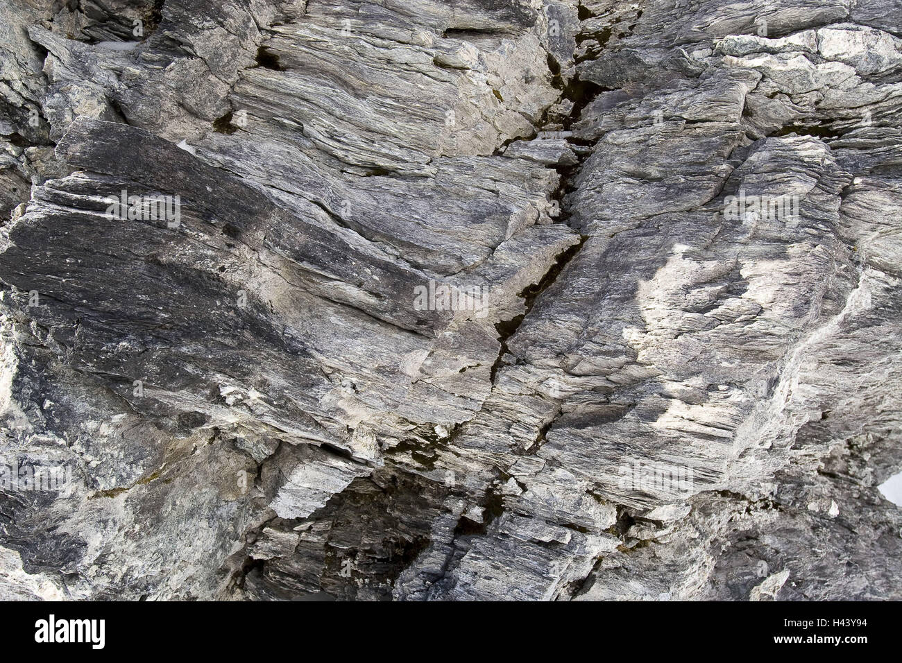 Switzerland, canton Glaris, Glarner alps, rocks, medium close-up, Elm, Glaris, bile formation, rock, primary rocks, grey, graphics, sample, crack, weather-beaten, stony, Stock Photo