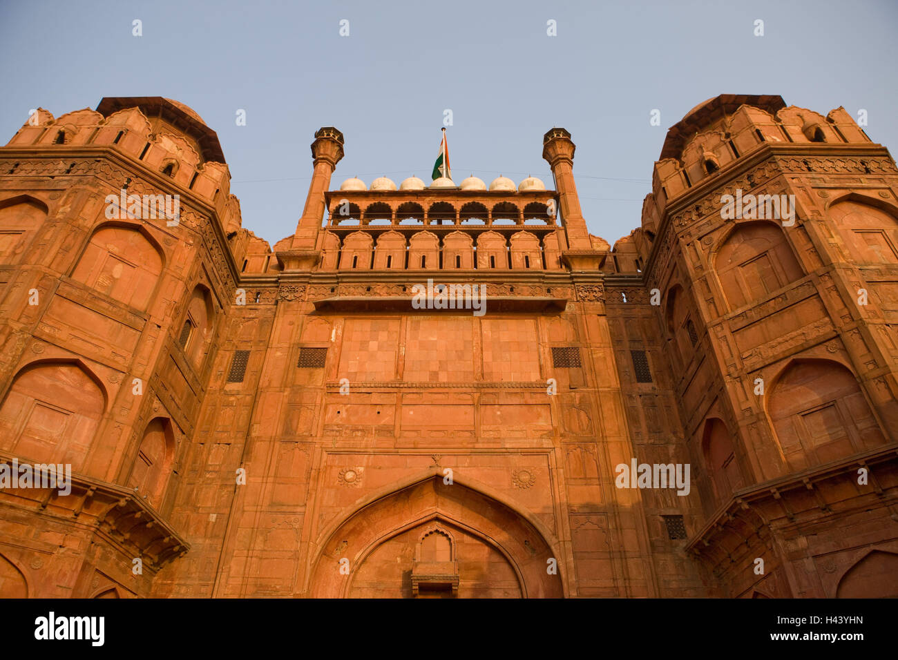 India, Rajasthan, Delhi, red fort 'Lal Qila', detail, Stock Photo