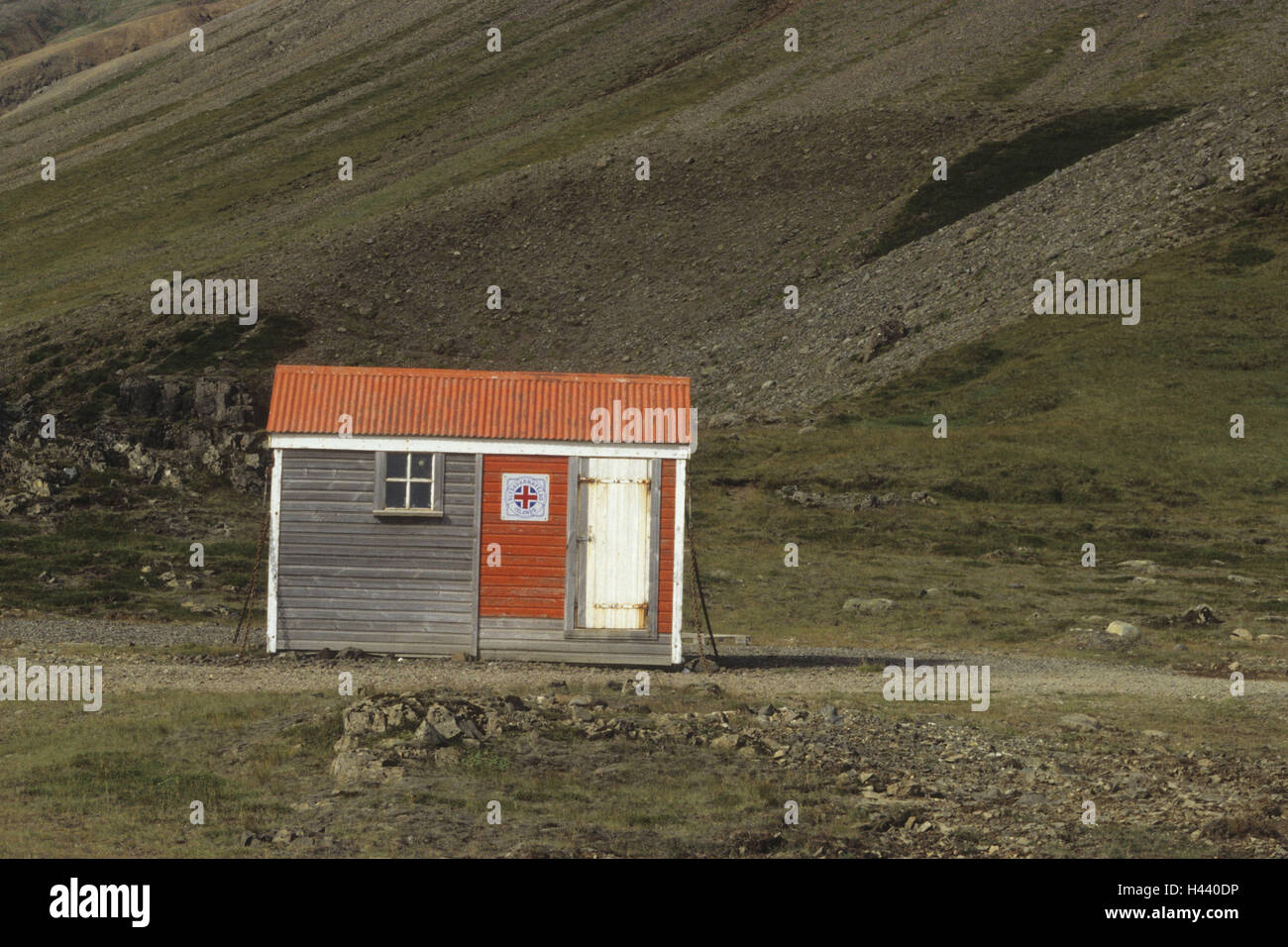 Iceland, south, refuge, emergency shelter Stock Photo Alamy