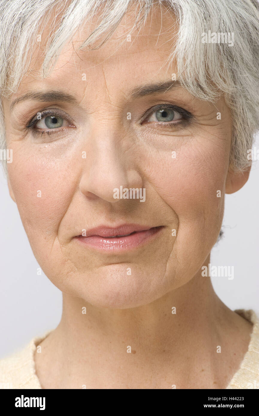 Senior, portrait, curled, people, senior citizens, woman, lifestyle