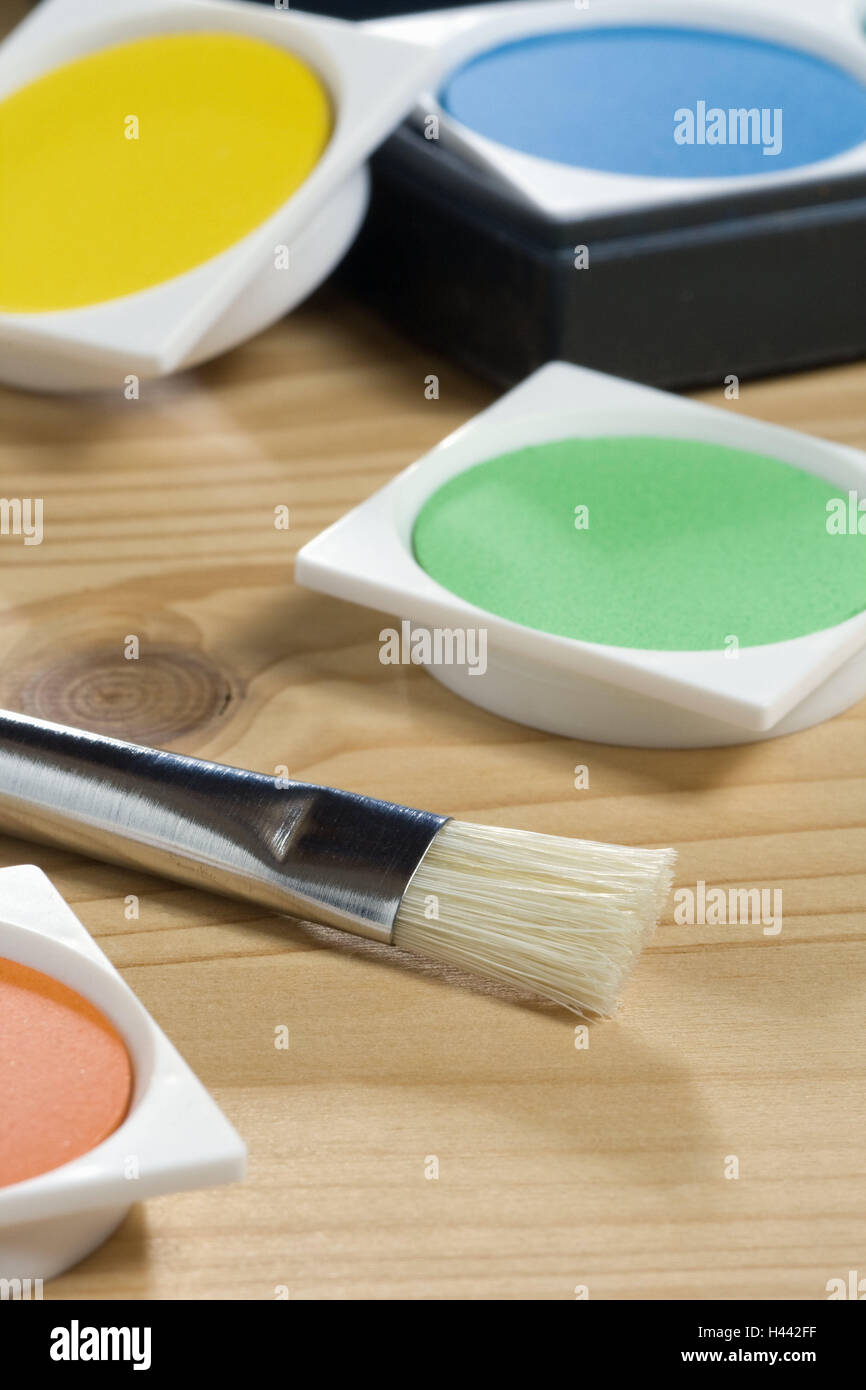 Brushes, watercolors, individually, painting brush, paint, bristles