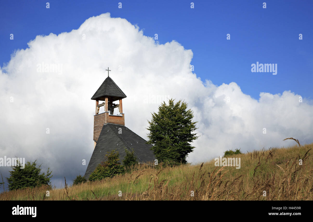 Germany, Hessen, Kellerwald-Edersee National Park, Quernst chapel, Stock Photo