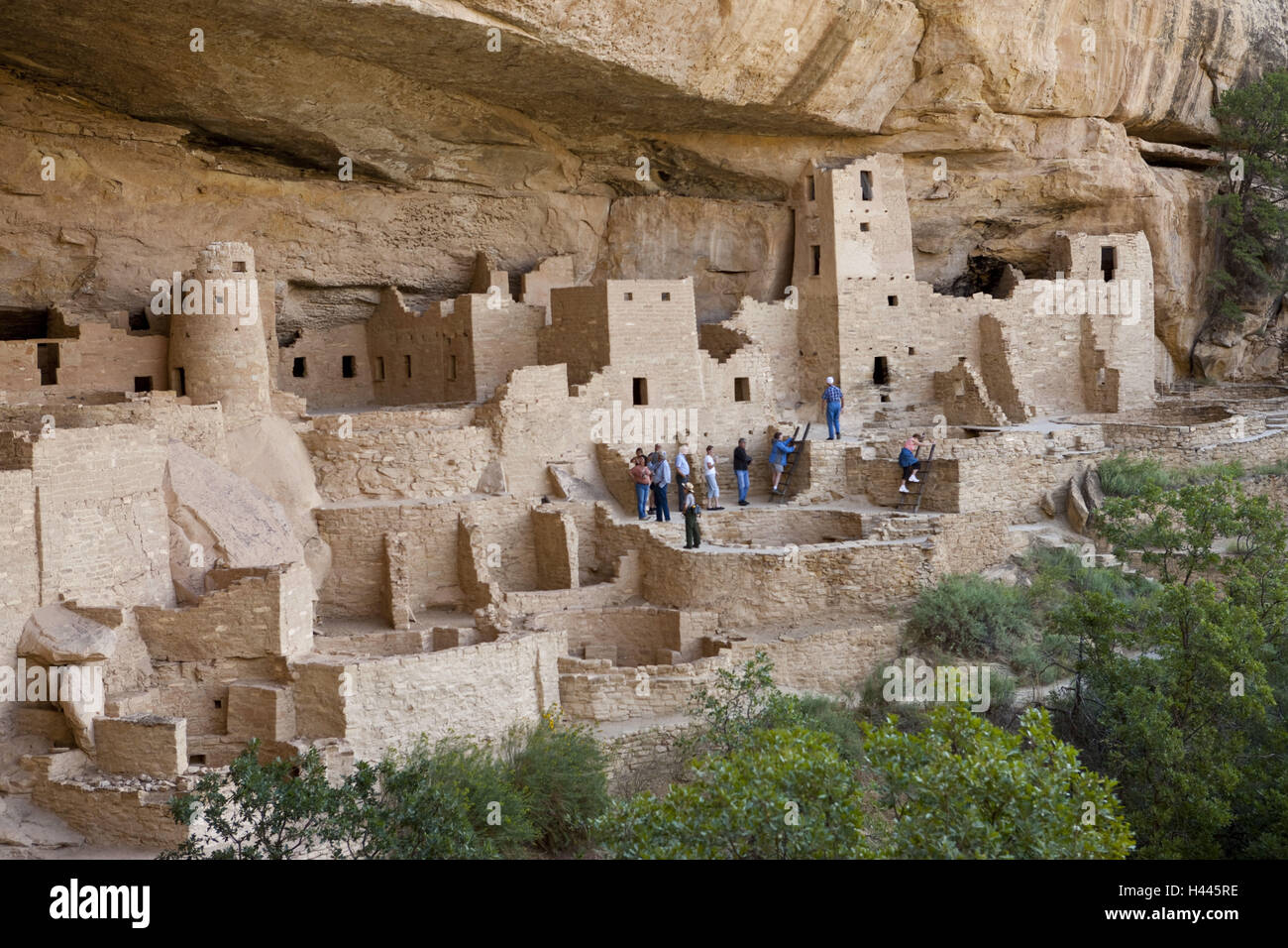 The USA, Colorado, Mesa Verde national park, bile dwellings, vorkolumbisch, Anasazi culture, 'Cliff Palace', Stock Photo