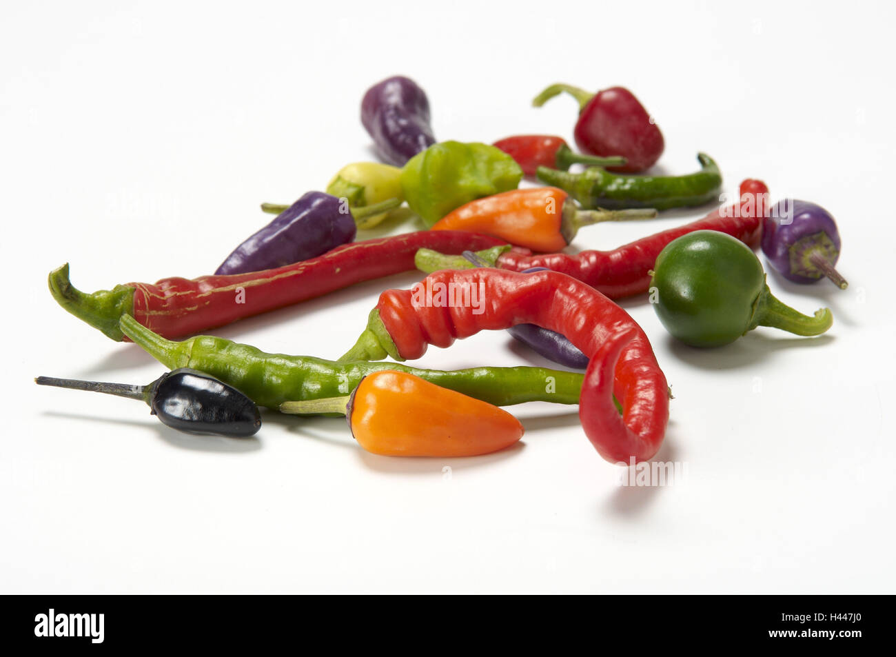 Chilli varieties Cut Out Stock Images & Pictures - Alamy