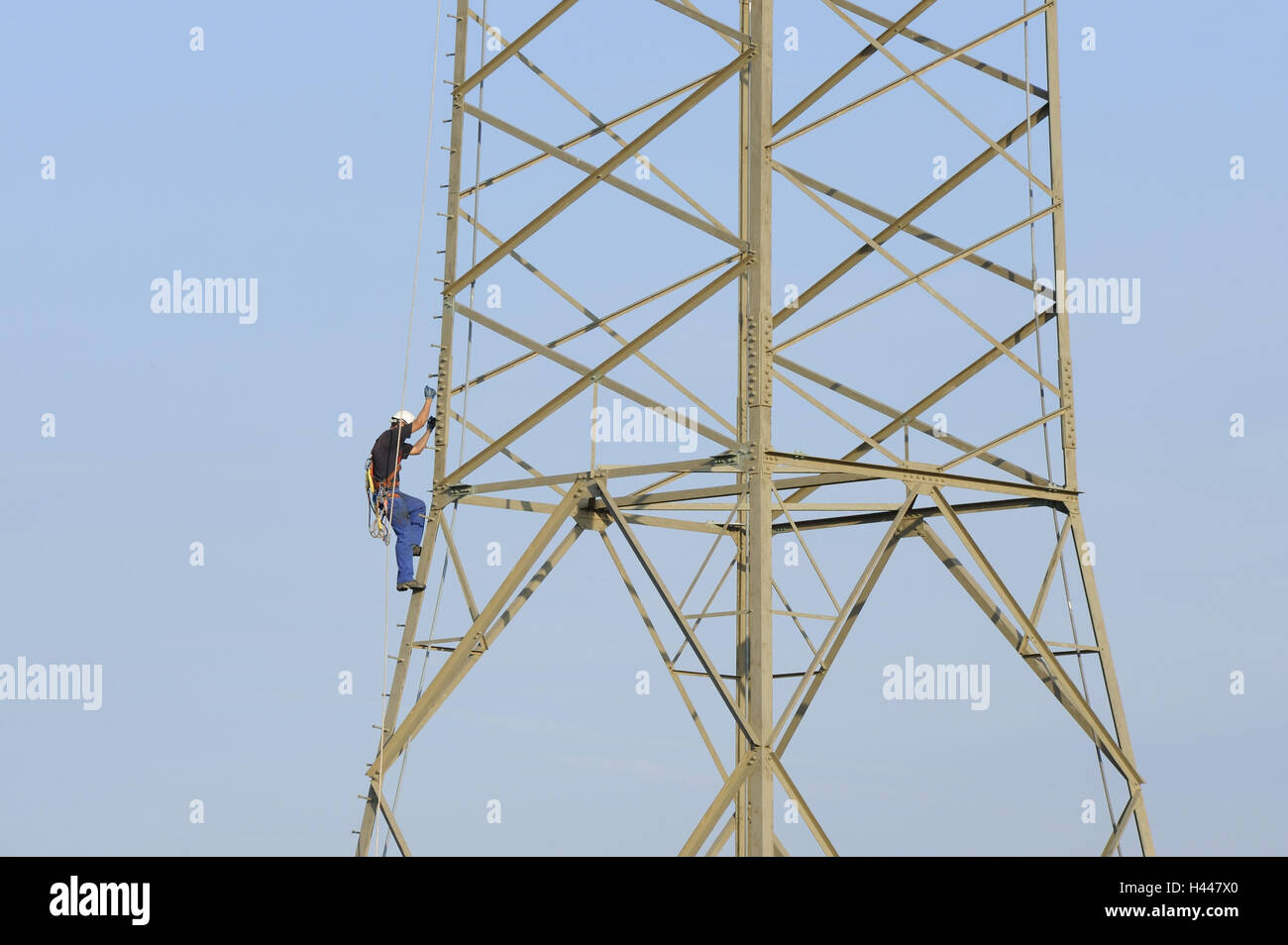 Power supply line, detail, electrician, Stock Photo