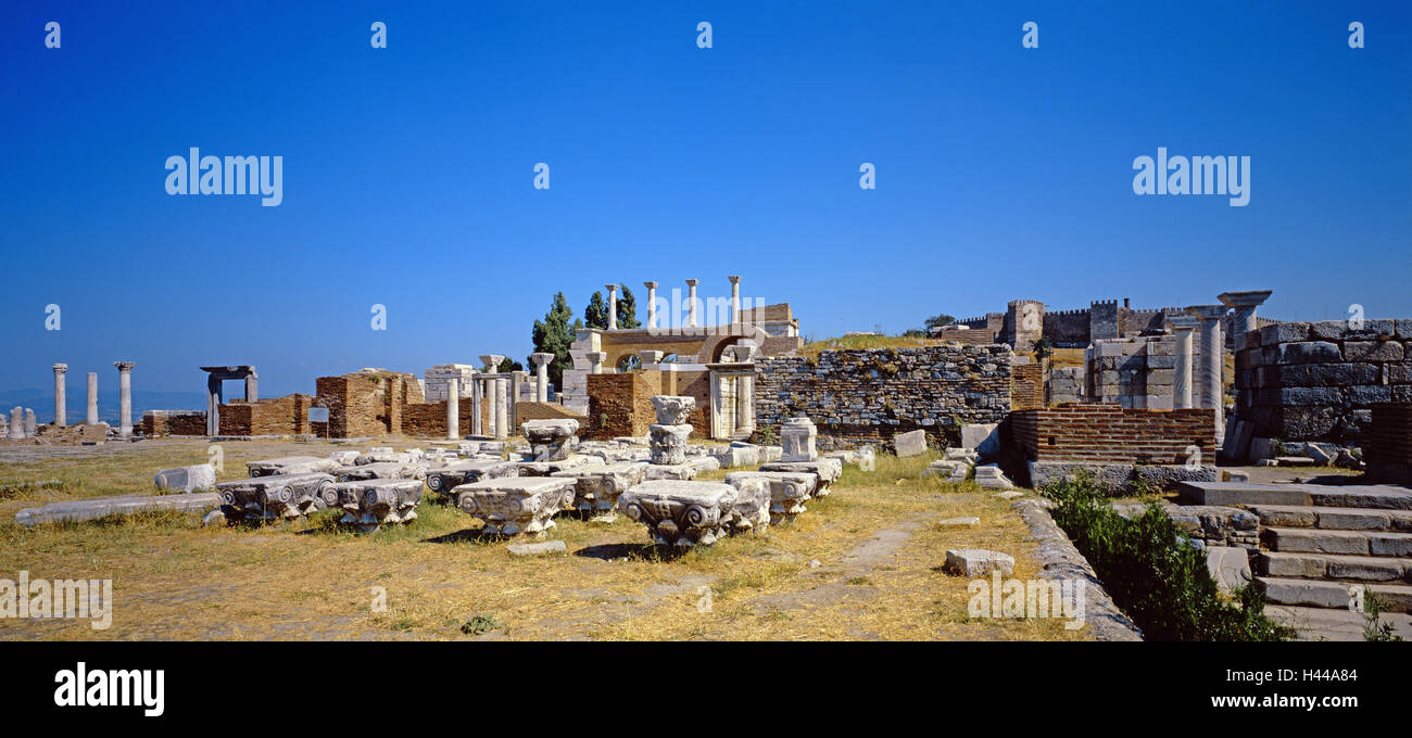 Turkey, Selcuk, John's basilica, ruins, ruin site, destination, place of interest, John's basilica, fortress, historically, story, remains, Ephesus, Stock Photo