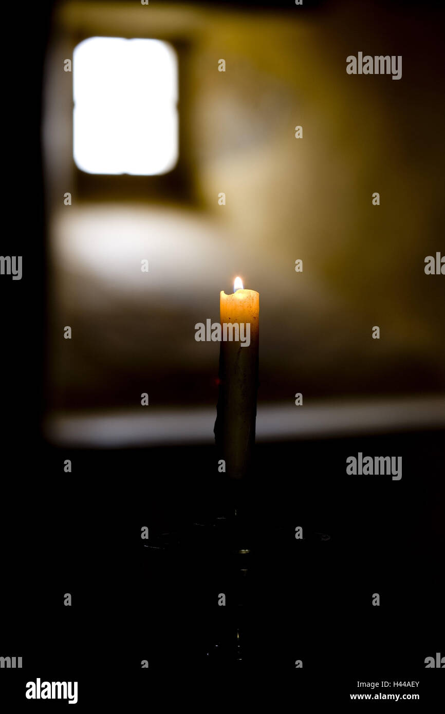 Candle light, window, light, sepia, blur Stock Photo Alamy