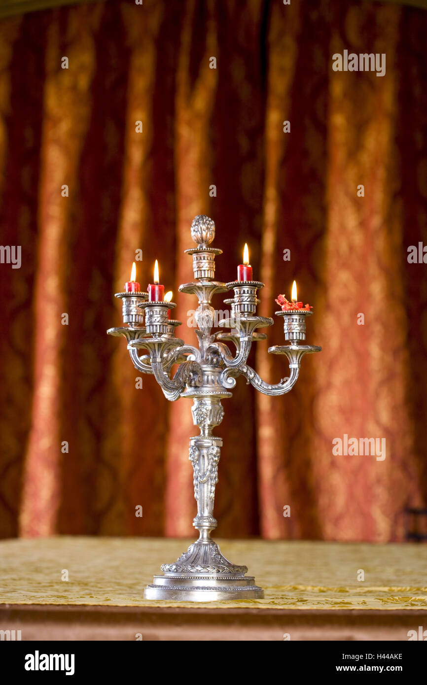 Dining room, dining table, candlestick Stock Photo Alamy