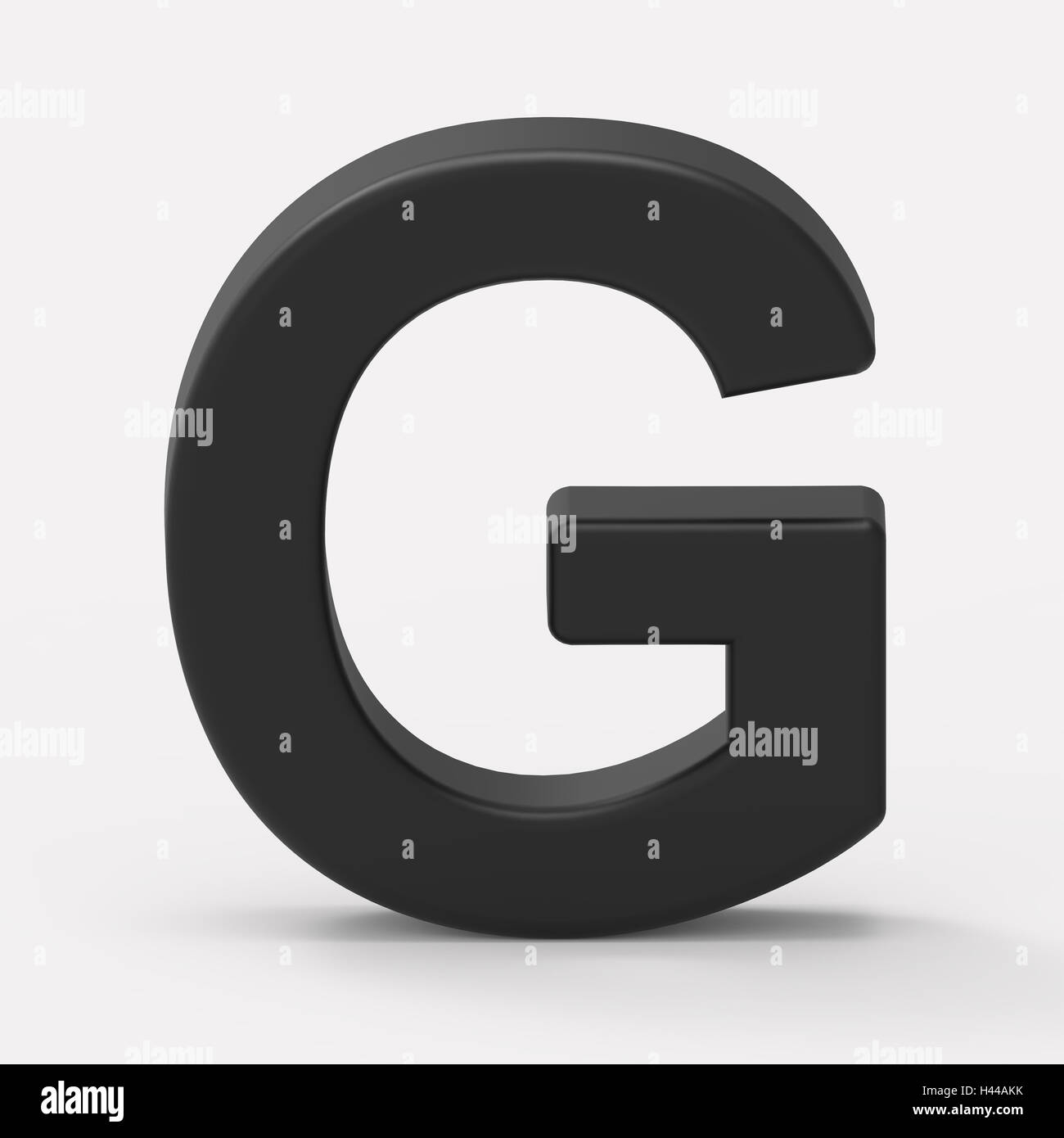 3d black letter G, 3D rendering graphic isolated white background Stock  Photo - Alamy