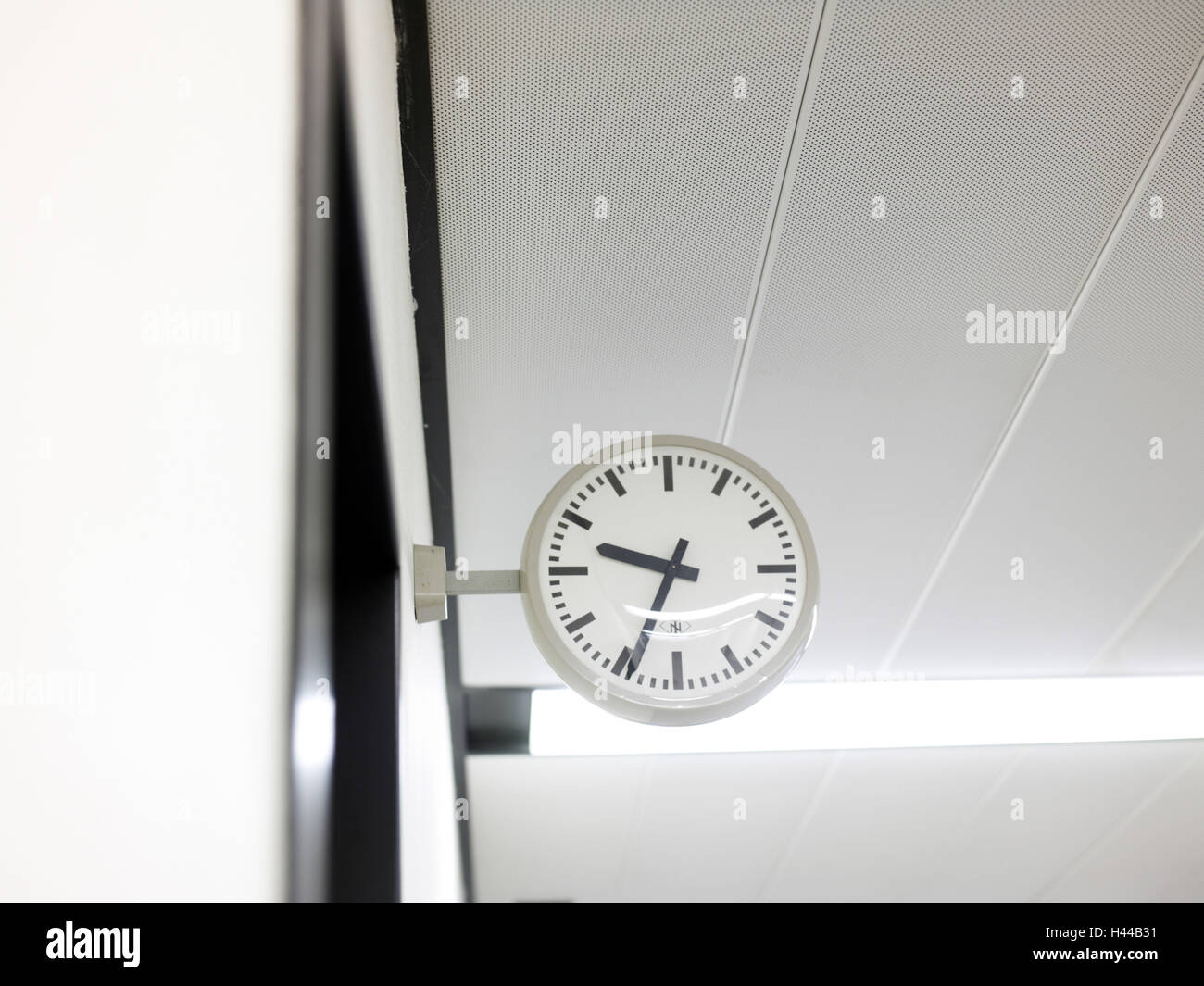 Clinic, hall, wall clock Stock Photo Alamy