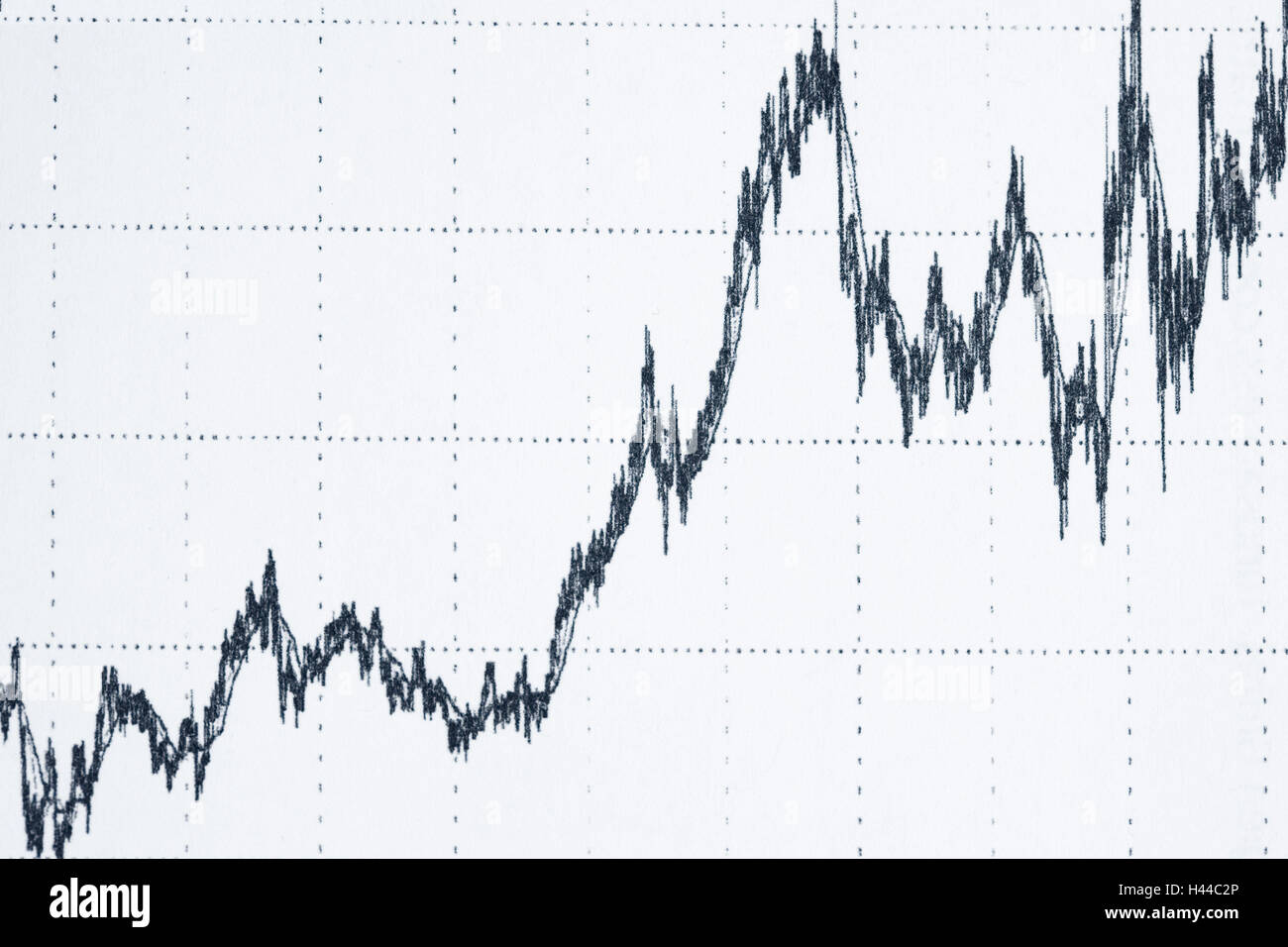 Graphics, curve chart, close up, Stock Photo