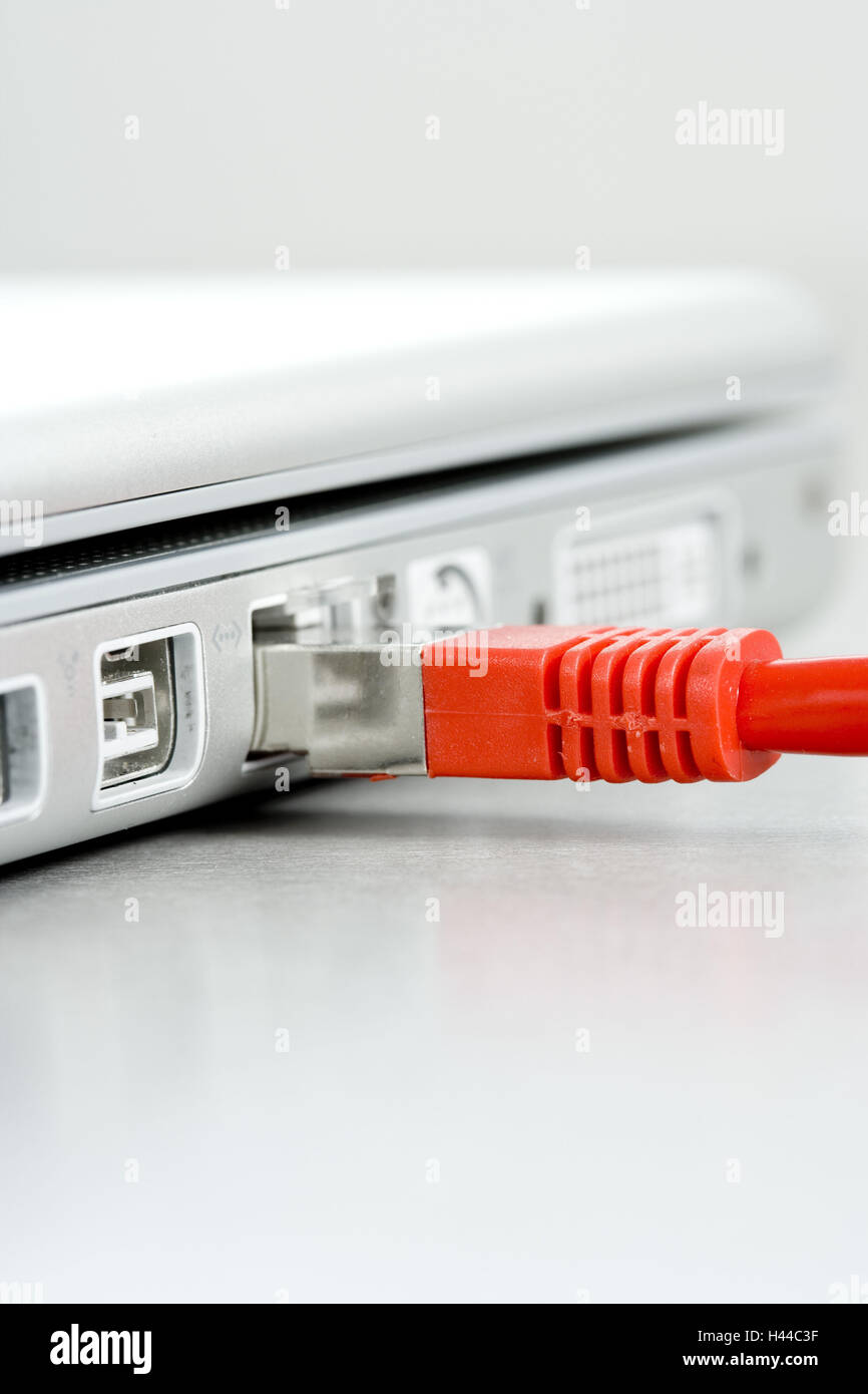 Computer, cable, connection, laptop, close up Stock Photo Alamy