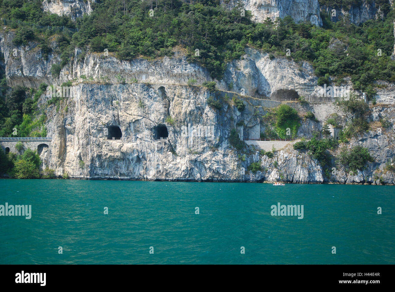 Italy, Trentino, Gardasee, Uferstrasse, rock, tunnels, galleries, Stock Photo