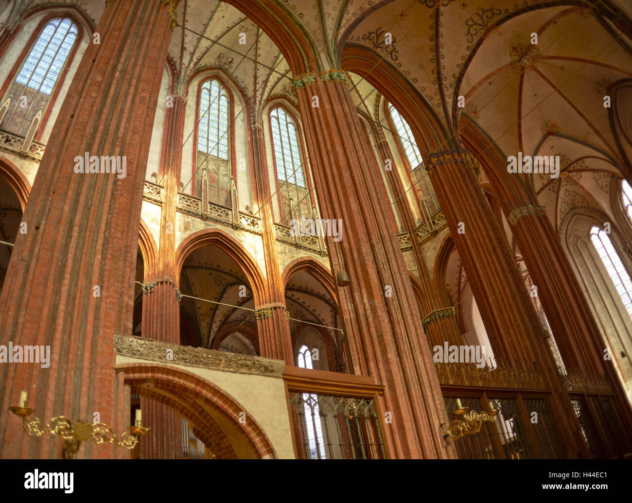 Germany, Schleswig - Holstein, Lübeck, cathedral, interior view Stock ...