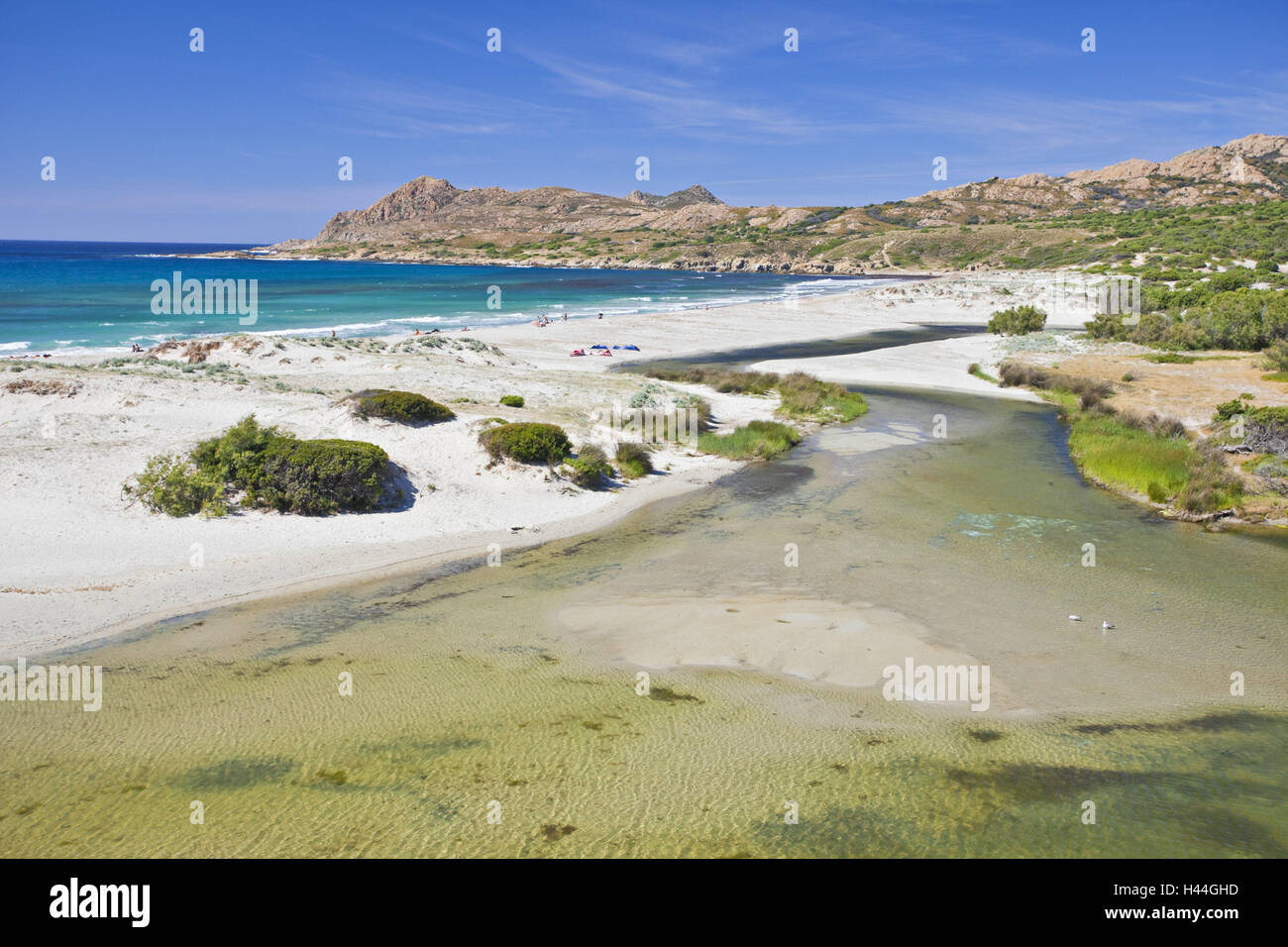 France, Corsica, beach Ogliastro, Stock Photo