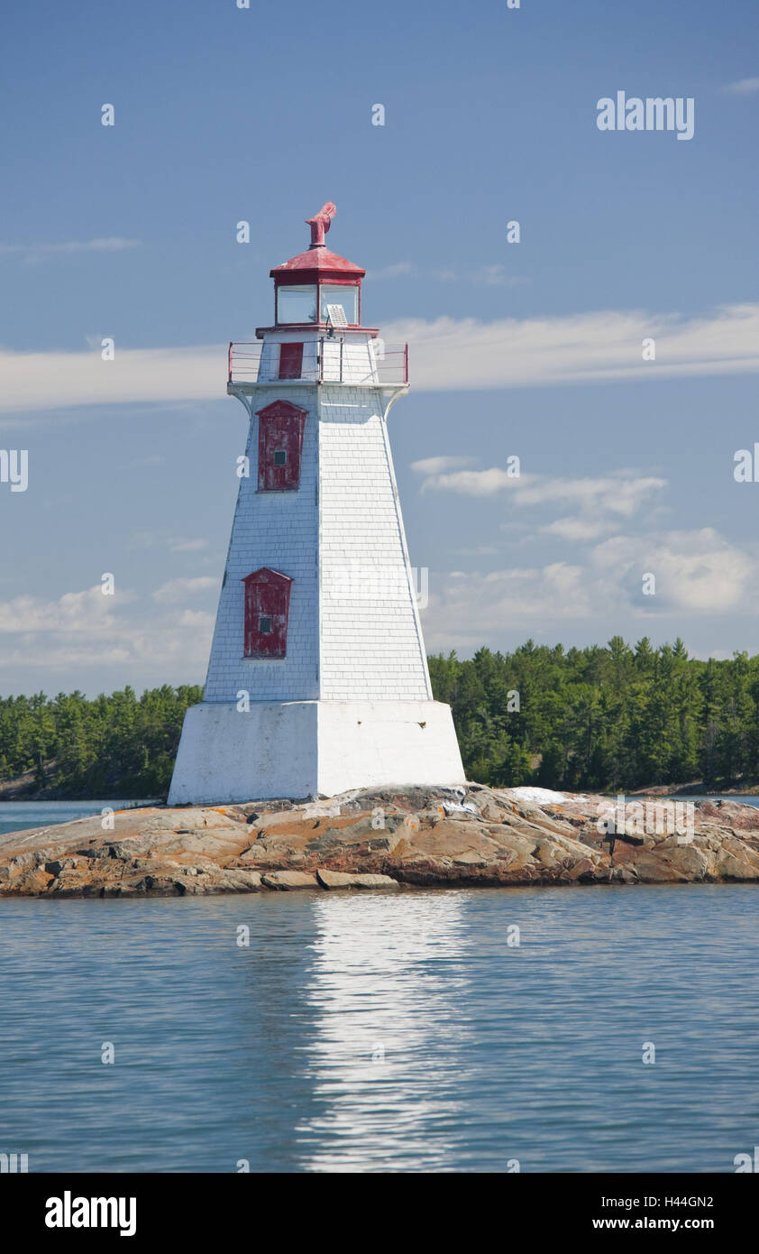 Canada, Ontario, St. Joseph channel, brine Huron, lighthouse Stock