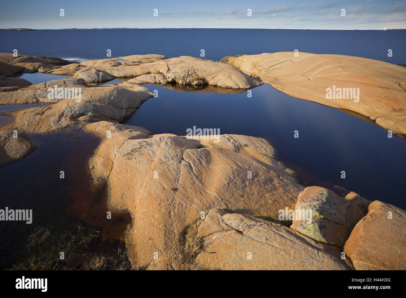 Norway, Ostfold, Kirköy, the North Sea, rock, Stock Photo