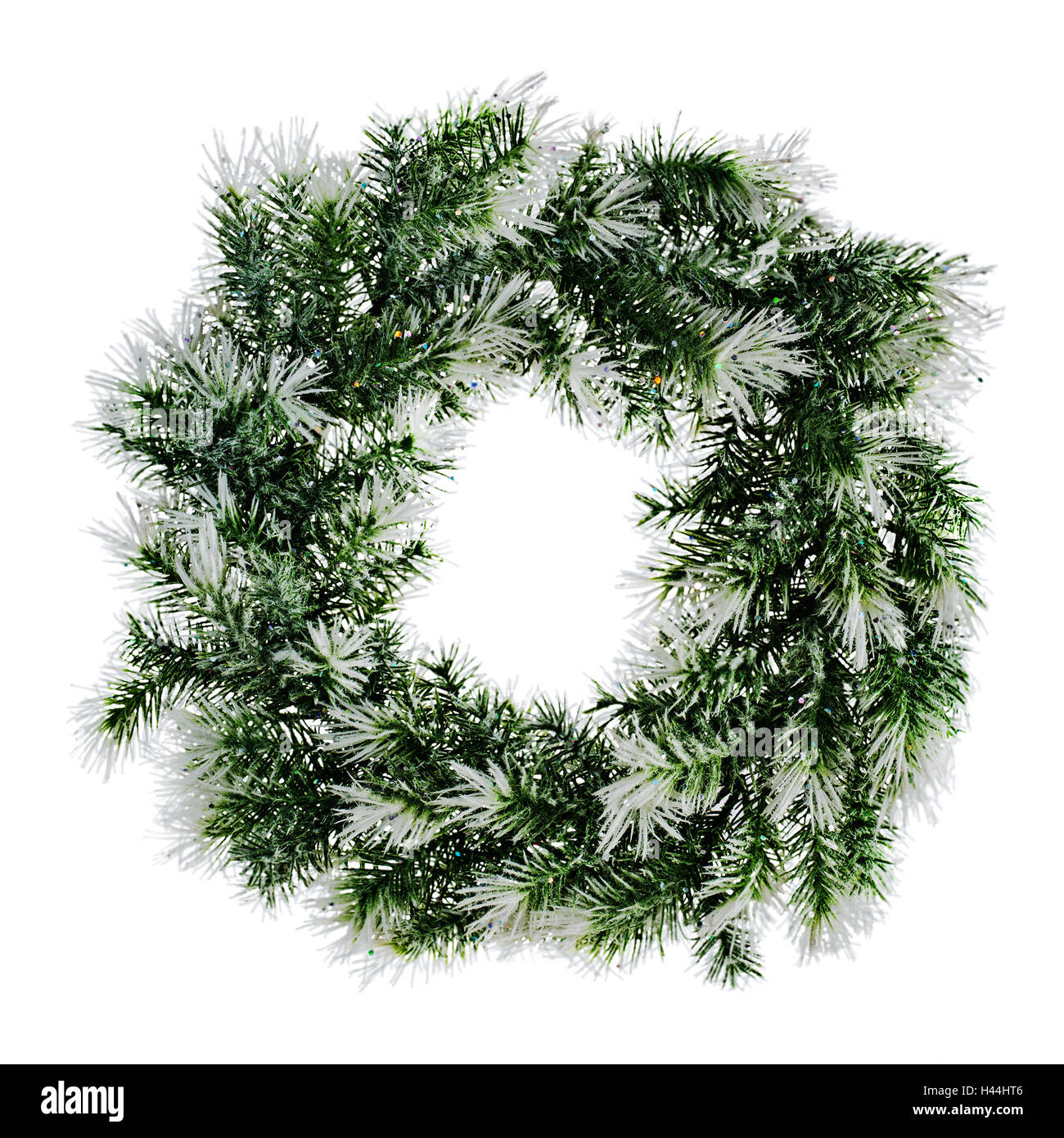 Wreath of fir branches isolated on white background Stock Photo - Alamy