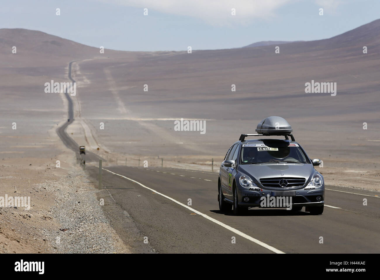 Rally Dakar 2010, the Andes, Mercedes R class, Escort vehicle, 5th stage, Stock Photo