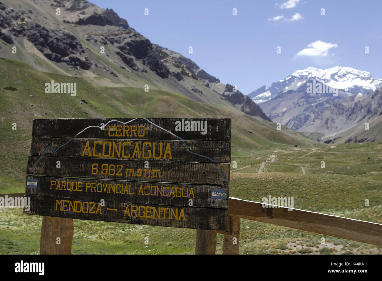 Rally Dakar 2010, the Andes, Chile, 11th stage, view at Aconcagua, Stock Photo