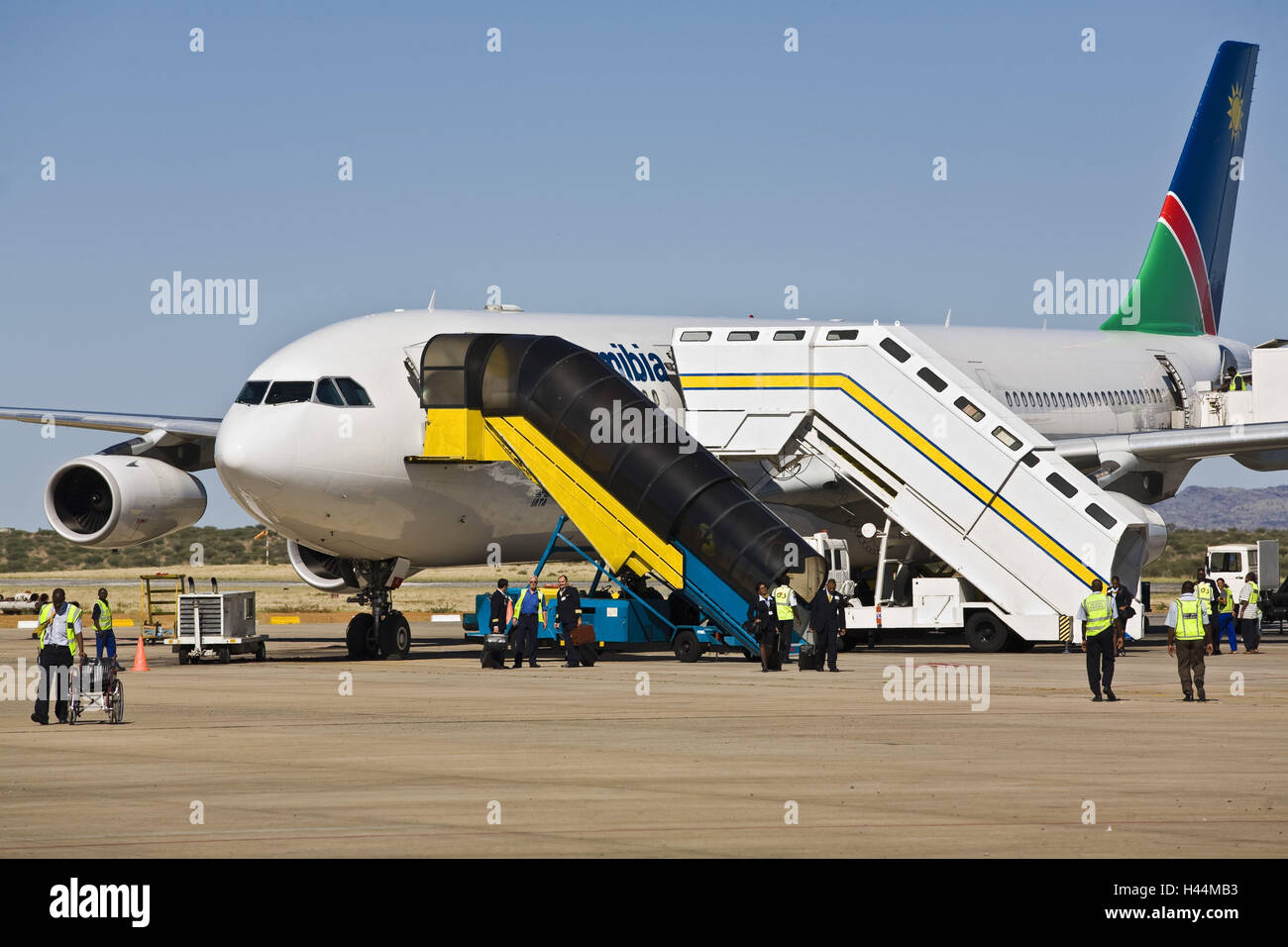 Africa, Namibia, Windhoek, airport, airplane, air Namibia Stock Photo ...