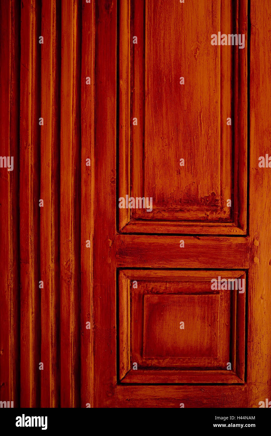 wooden cupboard, period furnitures, cupboard door, detail Stock Photo