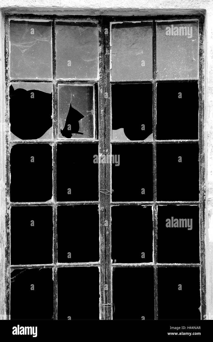 broken window pane Stock Photo Alamy