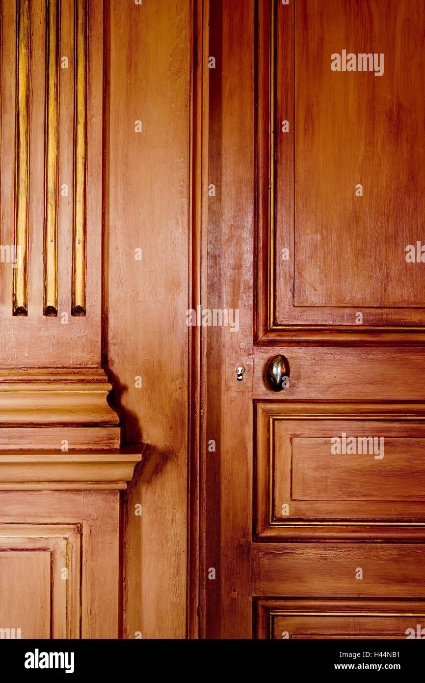 Cupboard door, door lock, Stock Photo