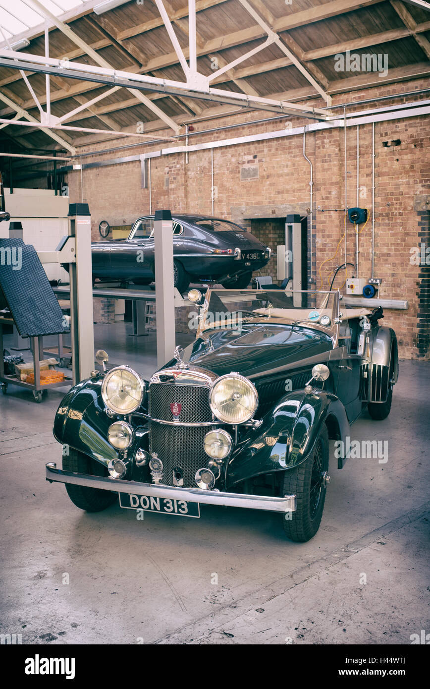 1937 Alvis at Bicester Heritage Centre. Oxfordshire, England Stock Photo