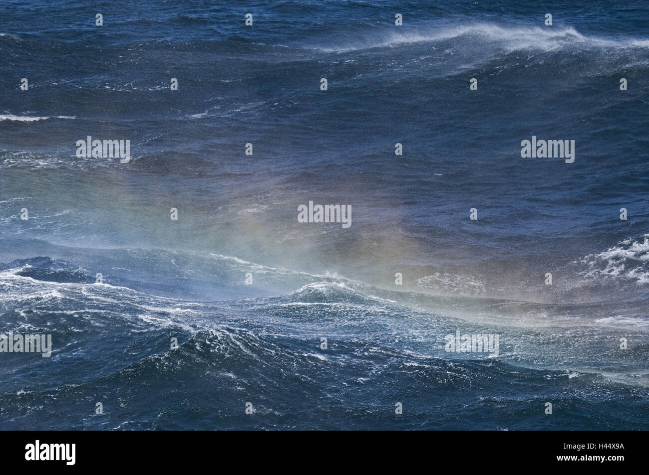 Water, waves, light reflexions, rainbows, Stock Photo