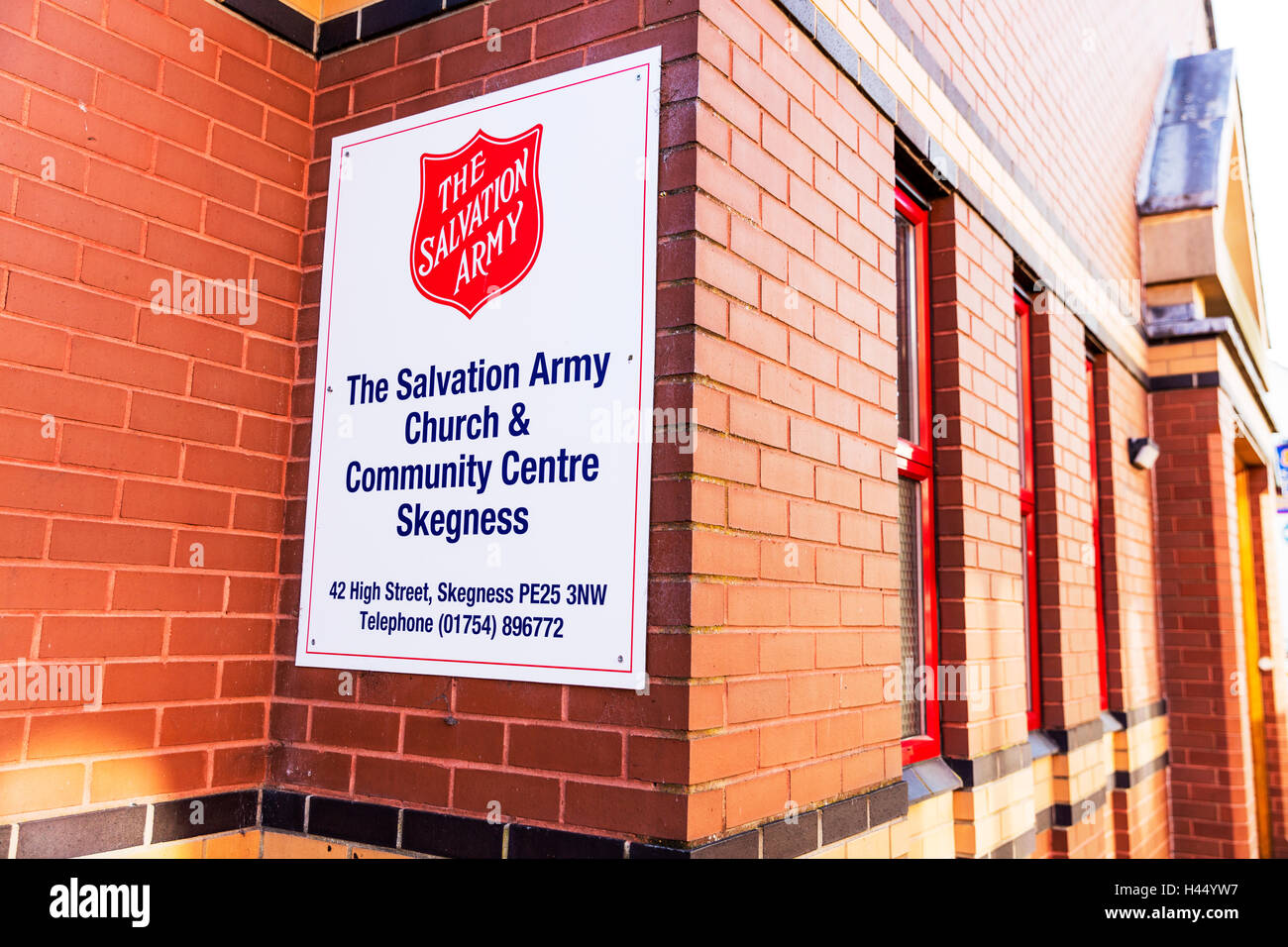 Salvation army sign building church and community centre Skegness The salvation army UK England