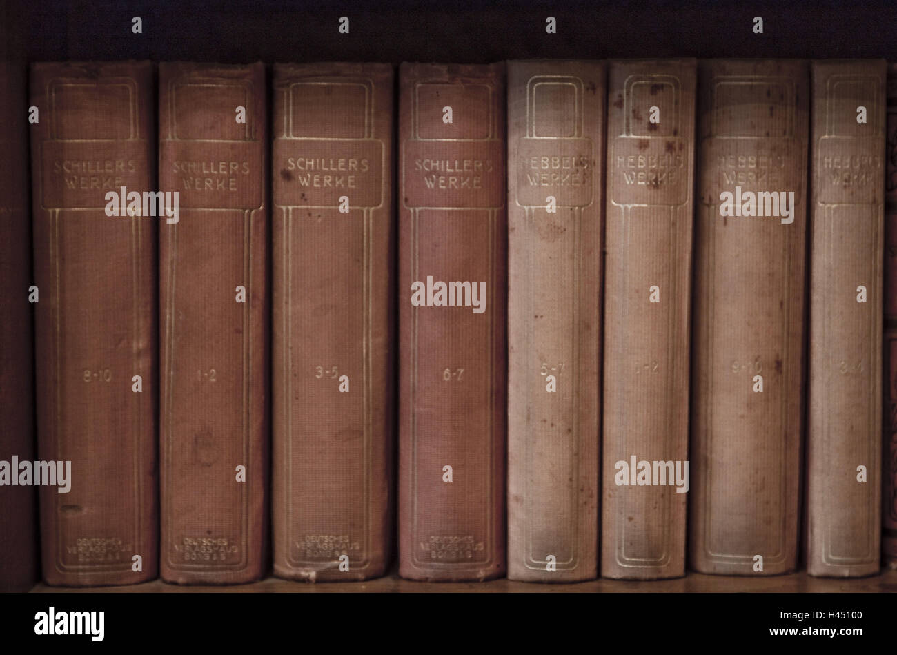 Bookshelf, books, old Stock Photo Alamy