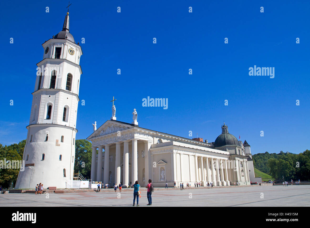 Vilnius Cathedral and belltower Stock Photo